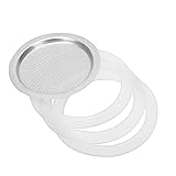 NUOLUX 杯用 コーヒーポット用 シリコン製ガスケット シール フィルター 食品グレード ステンレスフィルター コーヒー愛好者向けの交換部品 コーヒーバーや家で