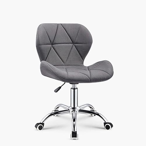 Adjustable Height Chair Modern Swivel Office Chair in Leather Imitation Cloth Fabric for Home, Office (Color : Grey)