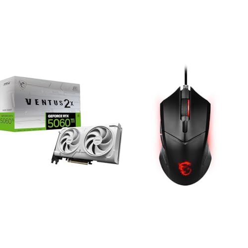 MSI GeForce RTX 5060 Ti 16G VENTUS 2X OC WHITE PLUS + MSI Q[~O}EX GM08