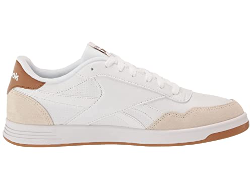 Reebok Unisex Court Advance Sneaker, White/Wild Brown/Alabaster, 12 US Men