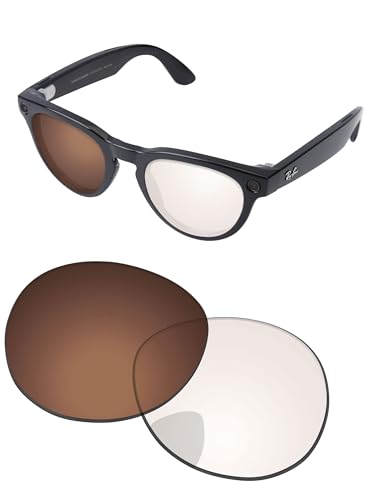 Image of Replacement Lenses for Ray-Ban Meta Headliner RW4009 & RW4013 50mm AI Glasses - Photochromic, Anti Blue Light Lens