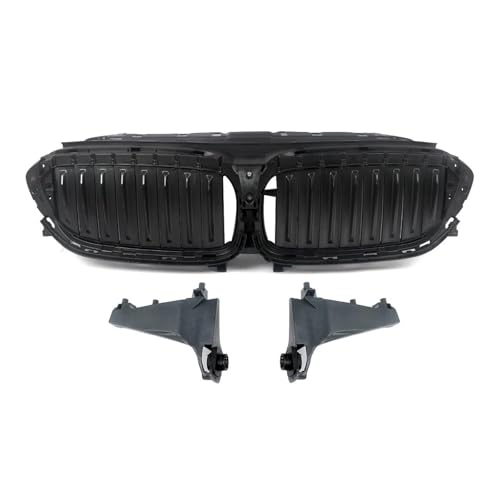Grille de calandre avant noire avec volet d'air actif pour BMW Série 5 G30 G31 G38 2017-2020