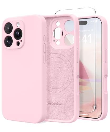 Image of Magnetic for iPhone 16 Pro Max Case Silicone Chalk Pink