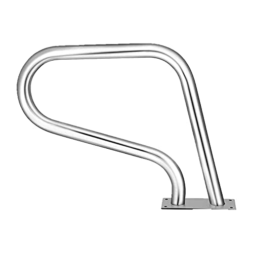 Rambarde de piscine en acier inoxydable au design épuré pour entrée de bassin