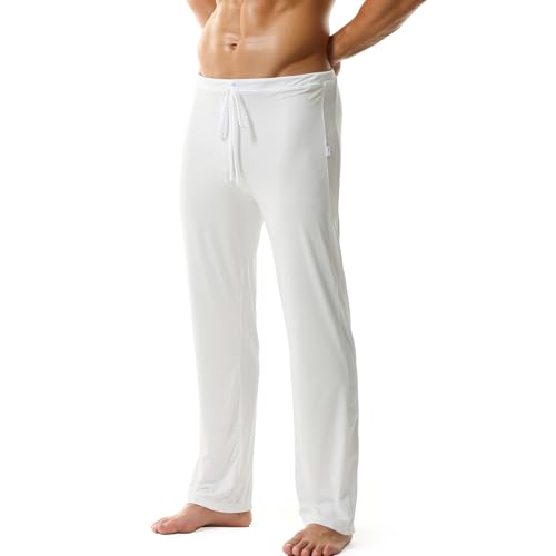 Men's Athletic Lounge Yoga Pants Thin Open Bottom Relaxed Loosen Fit Sexy Casual Jersey Sleep Pajamas Clothing2