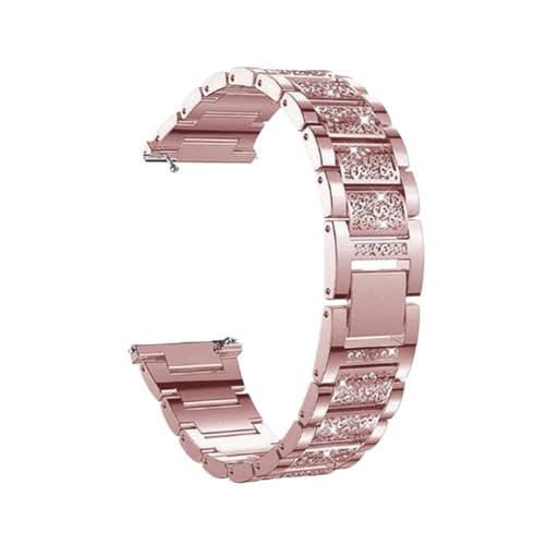 Correa de Acero metálica para Mujer, Pulsera de 18MM, 20mm y 22mm Compatible con Garmin Watch Band Vivoactive 4/4S/3/Venu 2 1 2S/SQ/Vivomove HR