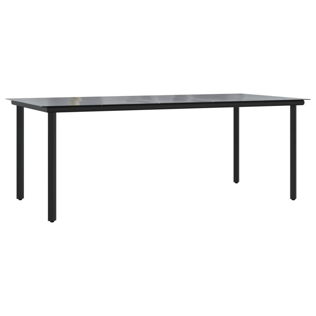 Juego de muebles de jardín de 9 piezas de ratán sintético con estructura de acero y ratán sintético para exteriores