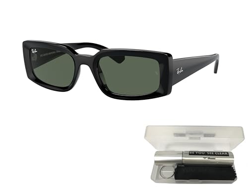Ray-Ban RB4395 Sunglasses Bundle: RB 4395 KILIANE 667771 Kiliane Black Dark Green and Eyewear Cleaning Kit2