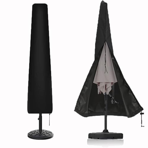 Helweet Housse de Protection pour Parasol, Housse Parasol Deporte Imperméable, Housses pour Parasols de Jardin, Imperméable, Coupe-Vent, Adapté Aux Jardins,...