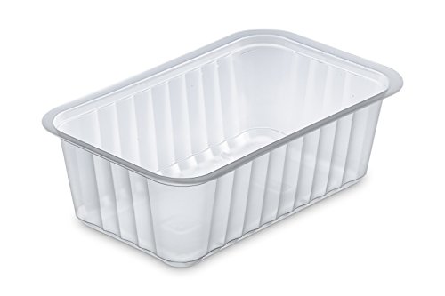 GUILLIN - ALPHACEL MCL760TP SACHET DE 100 Barquette Scellable 760cc, Polypropylène, Transparent, 17,7 x 11,3 x 5,7 cm, Translucide