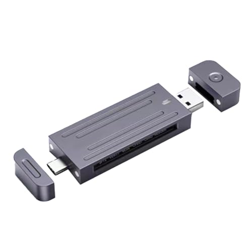 Roxvue Lector de Tarjetas CFast SD USB 3.2 A Micro-SD y TF Adaptador de Memoria Externa OTG para Teléfono Móvil Computadora Cámara 10 Gbps