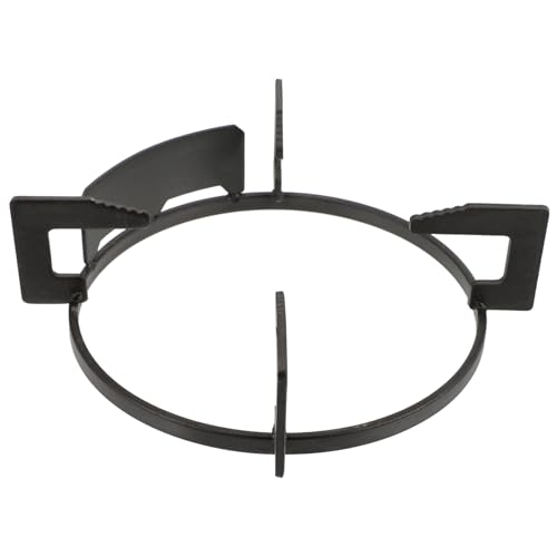 BUGUUYO 防風設計鉄製ガスコンロ用耐荷重ストーブラック 鋳鉄製滑り止め鍋スタンド 安定構造で多用途対応キッチンアクセサリー