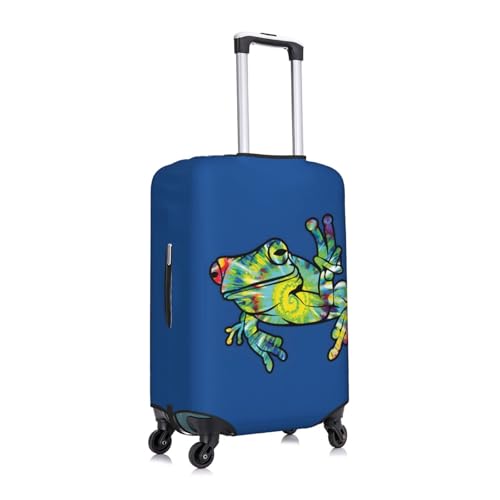 Cool Frog Tie Dye Travel Luggage Cover Suitcase Protector Bag,Double-Sided Printed Fits 18-32 Inch Luggage,Suitcase Sleeve For Kid And Adult,Small3
