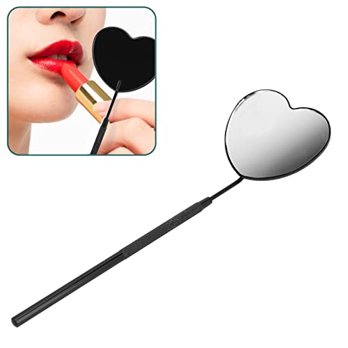 Espejo de maquillaje para extensiones de pestañas en forma de corazón miniatura 6