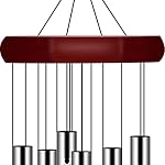 Memorial Wind Chimes Outdoor Large Deep Tone, Sympathy Wind-Chime Personalized with 6 Tuned Tubes, Elegant Chime for Garden Patio Balcony and Home