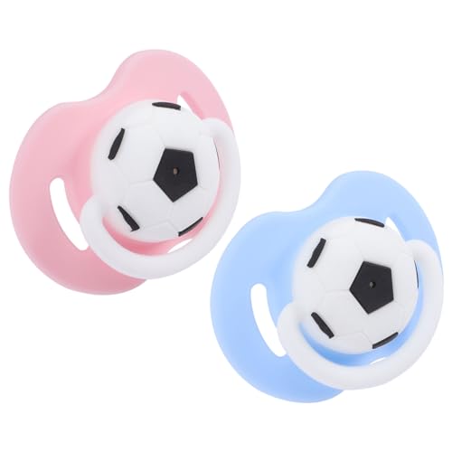 Yardwe 1 Juego Chupete De Fútbol Chupete Recién Nacido Chupetes Para Recién Nacidos Chupetes De Silicona Chupete De Bebé Divertido Chupete Gel De Sílice 2 Piezas