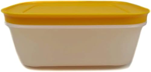 Tupperware Recipientes para congelador de 15.2 fl oz en blanco naranja con tapa