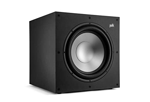 Polk Audio Monitor XT12 Aktivsubwoofer, leistungsstarker 12 Zoll Subwoofer mit 100 Watt...