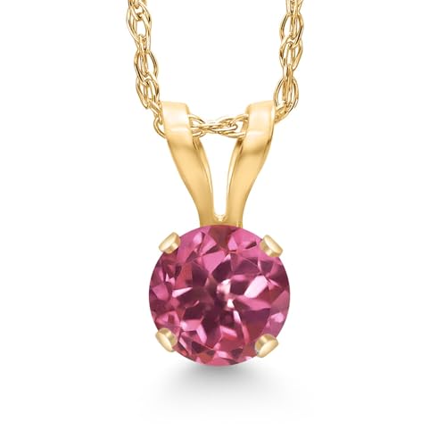 Gem Stone King 14K Yellow Gold Pink...