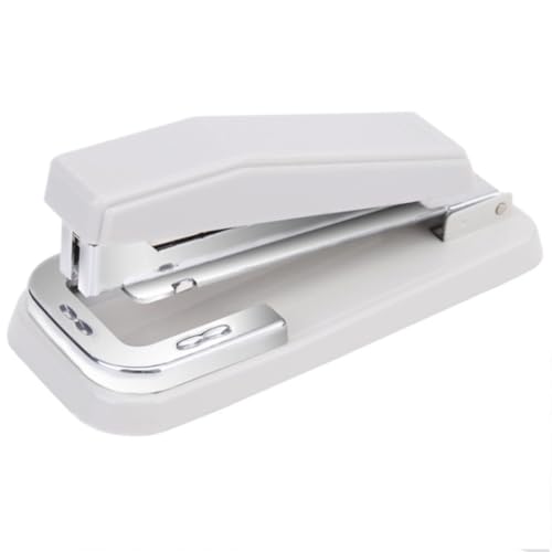 Grapadora giratoria escritorio decorativa blanca con sistema manual para uso frecuente en el aula