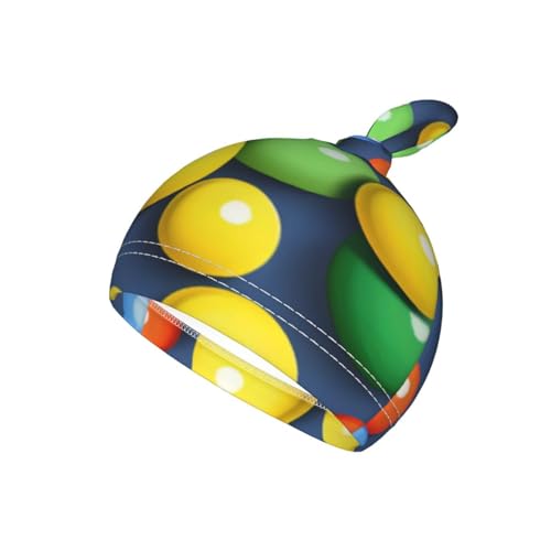 Colorful Balls Print Newborn Swaddle Blanket with Beanie Set, Soft Baby Sleep Sack Receiving Wraps, for Boy Girl3