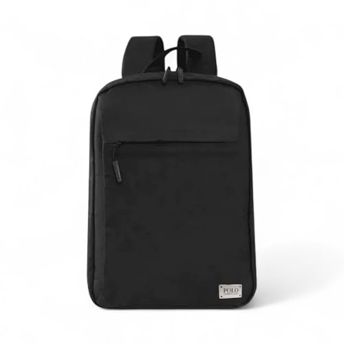Mochila Unissex Casual Polo London Club, SMARTER TECH SLIM Preta para notebook de até 15.6