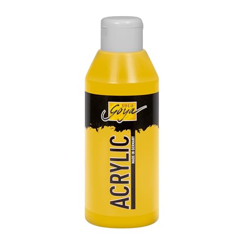 Kreul 84228 - Solo Goya Acrylic Gold, bouteille de 250 ml, peinture acrylique crémeuse polyvalente de qualité étude, à base d'eau, séchage rapide et mat