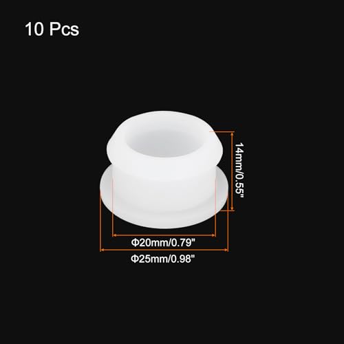Image of MECCANIXITY Silicone Snap in Locking Hole Plugs Rubber Panel Seal Cover Flush Type Panel Round for Kitchen Rubber Bulkheads Waterproof Sealing Plugs 20mm /0.79 Inch Dia Transparent,Pack of 10