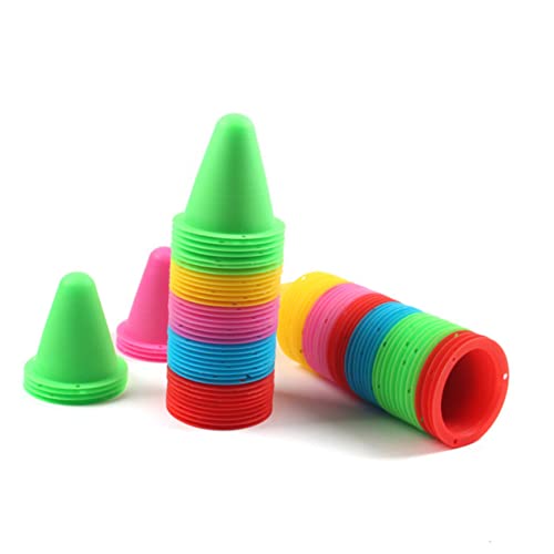 CLISPEED 100 Pçs Mini Bolas De Futebol Para Crianças Mini Cones De Treinamento Cones De Futebol Cone