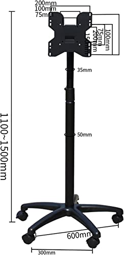 Soporte móvil para TV con ruedas ajustable en altura para 14-37 pulg miniatura 2