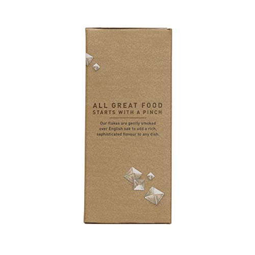 Maldon Salt, Smoked Sea Salt Flakes, 4.4 oz (125 g), Kosher, Natural, Gently Smoked Over Oak, Handcrafted, Gourmet, Pyramid Crystals, 2 Count