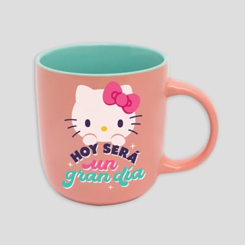 Mr Wonderful - Taza Hello Kitty x Hoy será un gran día - Apta para Microondas - Taza para Regalo