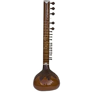 Sitar de style indien Maharaj Pancham – 32 P – Tumba simple – Avec chariot en fibre - Les Beatles, Paul McCartney, John Lennon, RIngo Starr, George Harrison Sitar de style indien Maharaj Pancham - 32 P - Tumba simple - Avec chariot en fibre – Image 3
