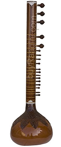 Sitar de style indien Maharaj Pancham – 32 P – Tumba simple – Avec chariot en fibre - Les Beatles, Paul McCartney, John Lennon, RIngo Starr, George Harrison Sitar de style indien Maharaj Pancham - 32 P - Tumba simple - Avec chariot en fibre – Image 4