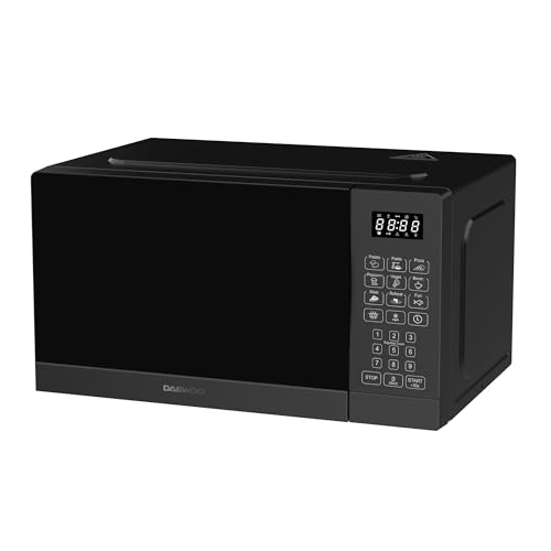 Microondas Daewoo MD-FA202SB-EU, 20 Litros de Capacidad, 700W de Potencia, 8 Programas, 5 Niveles de Potencia, Panel Digital, Color Negro