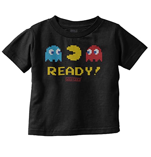 Pacman 1980s Vintage Video Game Toddler Boy Girl T Shirt Black