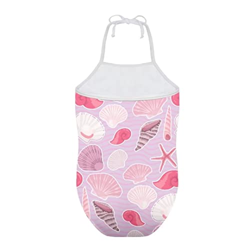 Image of Pinupub Girls Cute Swimsuit One Piece Bathing Suit Sleeveless Halter Neck Swimwear Beachwear