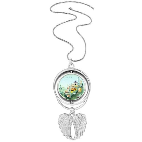 Collier attractions de Taiwan pendentif ailes d'ange rotatif cadeau de voyage idéal