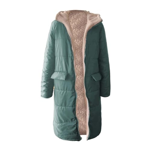 Generisch Parka Damen Winter, Winterjacke Mit Fell Damen, Wintermantel Lang Warm Winterjacke Outdoor Gefütterte Fleecejacken Winter Jacke Herbst Mantel Herbstjacke Übergangsjacke Steppjacke Parka