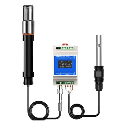 U3IPKZ58 RS485 Digital Industrial Sewage Monitor for Agricultural Aquaculture Slideway Type PH EC Plastic Electrode Sensor Probe Detector(Steels with Display)