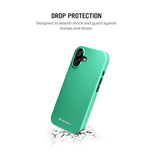 Image of DailyObjects Polycarbonate Enamel Bumper Magsafe Case for iPhone 16 Compatible with Mag-Safe Wireless Charging | Mint Hybrid Magnetic Back Cover