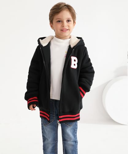 Image of Bumeex Kids Boy's Girl's Sherpa Fleece Lined Jacket 2-14Y(Toddler /Kid)