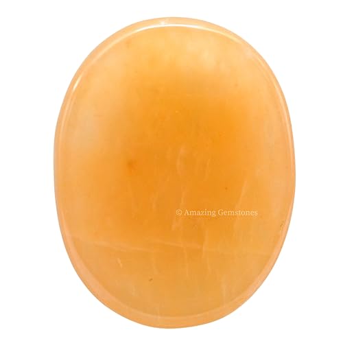 Image of Amazing Gemstone Red Aventurine Worry Stone Crystals and Healing Stones - Worry Stones for Stress Relief Gifts - Piedra Crystal Fidget for Meditation - Unique Stocking Stuffers and Birthday Gifts