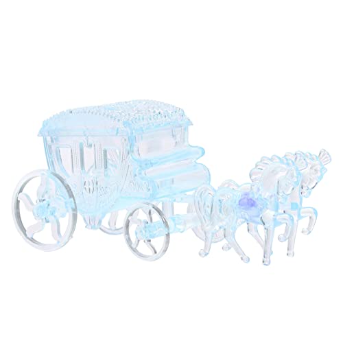 FELTECHELECTR Carriage Candy Box Clear Carriage Box for Wedding and Birthday Party Creative Candy Holder and Jewelry Box Transparent Design