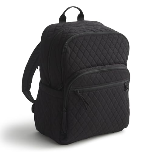 Image of Vera Bradley Women's Premium Cotton Large Bancroft Backpack, Moonless Night, One Size