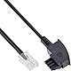 InLine 18503 TAE-F Kabel für DSL-Router, TAE-F Stecker an RJ45 8P2C, 3m