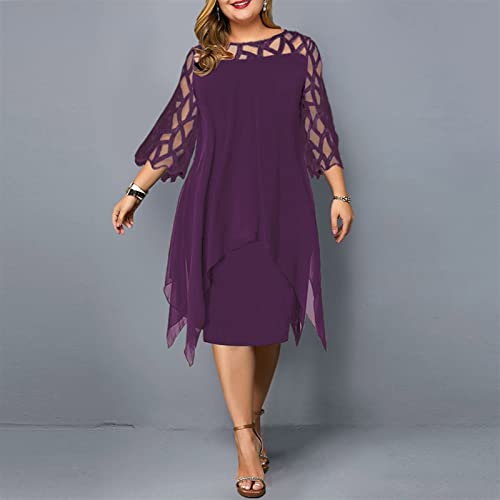 Vestido De Verano Para Mujer Vestidos De Fiesta De Noche Ropa De Mujer Vestido Trajes De Club De Boda *11* (Color : Purple, Size : X-Large) Cover