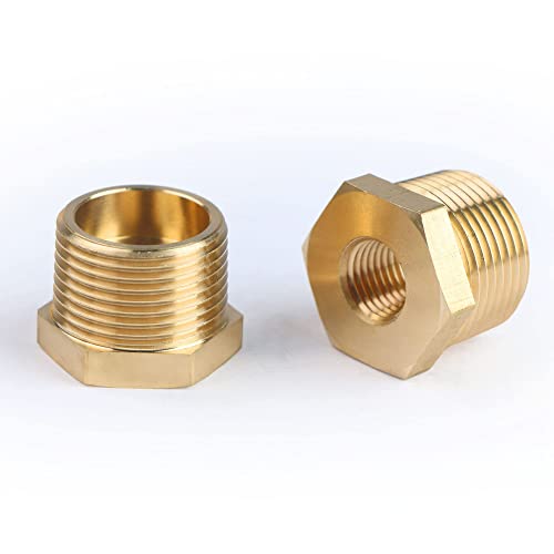 Reductor hexagonal de latón 3/4 macho x 1/4 hembra NPT US Solid 4