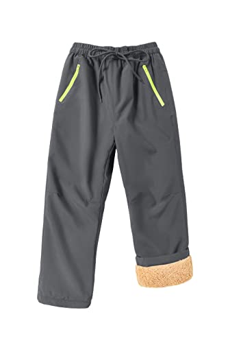 Irelia Winter Boys Girls Fleeced Lined Skiing Pants Hiking Trousers Heather Gray Xxl #TOP23