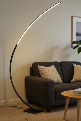 MeLiTec LED Stehlampe Wohnzimmer,stufenlos Dimmbar, 3000K,schwarz...